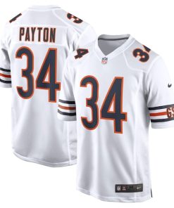 Alternative view of Walter Payton Chicago Bears Nike Retired Player Away Game Jersey - White/Navy/Orange