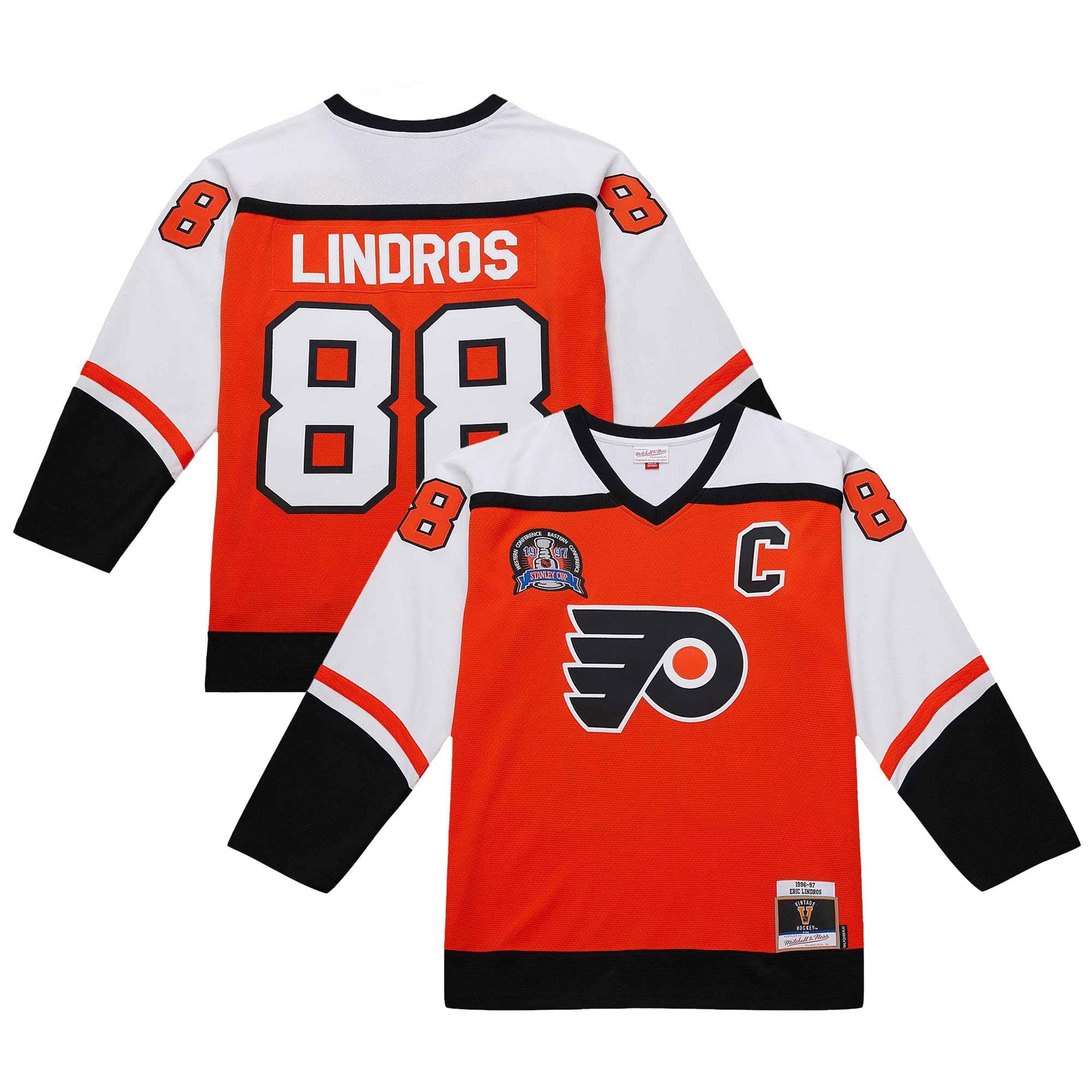 Eric Lindros Philadelphia Flyers 1996-97 Power Play Jersey - White/Orange - Image 10