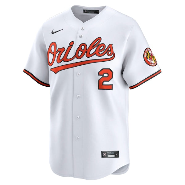 Gunnar Henderson Baltimore Orioles Nike Home Limited Player Jersey - White - Image 2