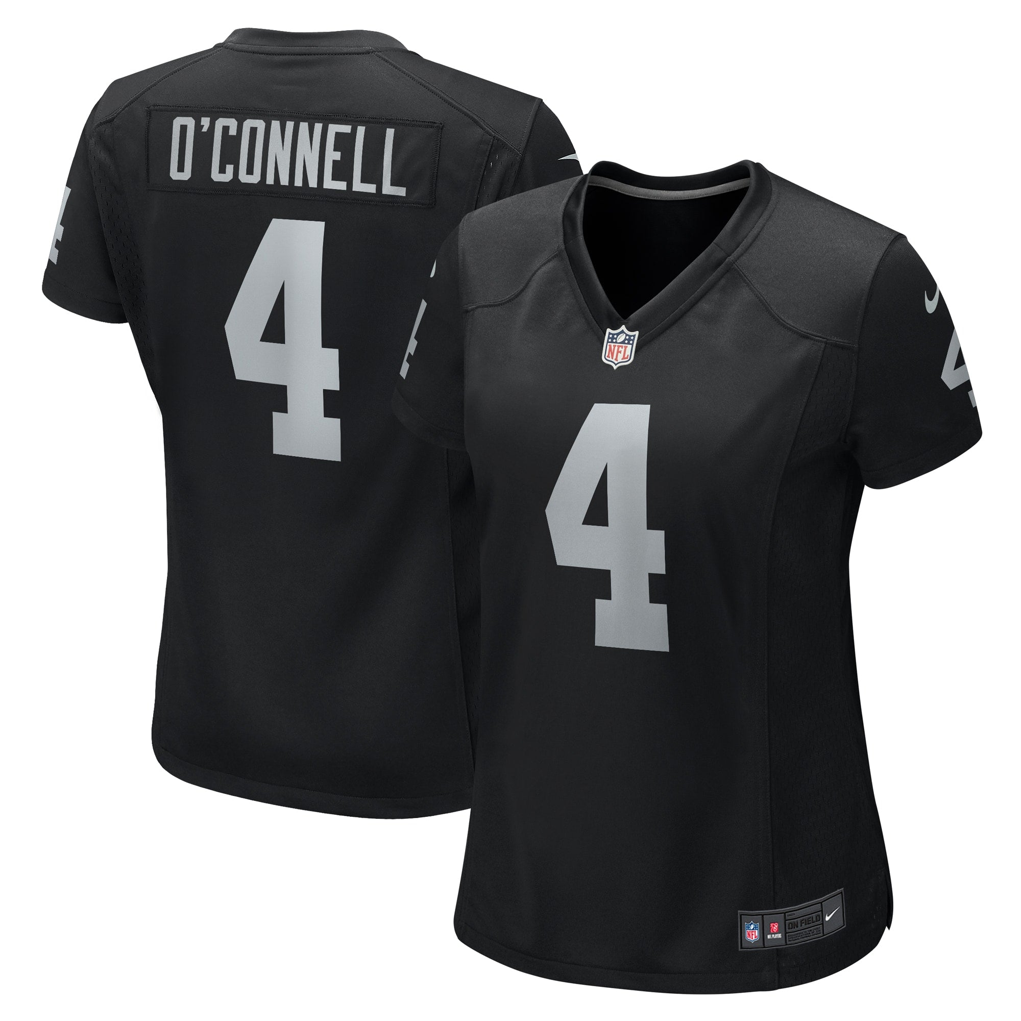Aidan O'Connell Las Vegas Raiders Nike Women's Game Jersey - White/Black - Image 8