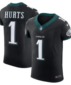 Jalen Hurts Philadelphia Eagles Nike Alternate Vapor F.U.S.E. Elite Jersey - Black/Green/Kelly Green