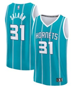 Tidjane Salaun Charlotte Hornets  2024 NBA Draft Fast Break Player Jersey - Icon Edition - Teal