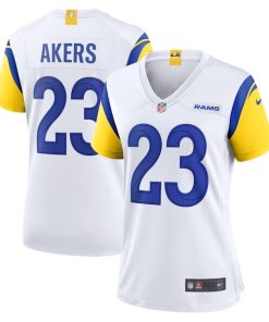 Alternative view of Cam Akers Los Angeles Rams Nike Women's Game Jersey - White