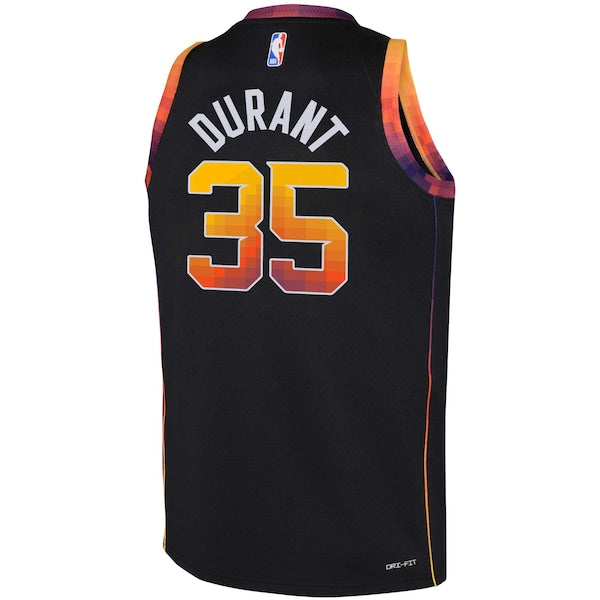 Kevin Durant Phoenix Suns Jordan Brand Youth 2022/23 Swingman Jersey - Statement Edition - Black - Image 3