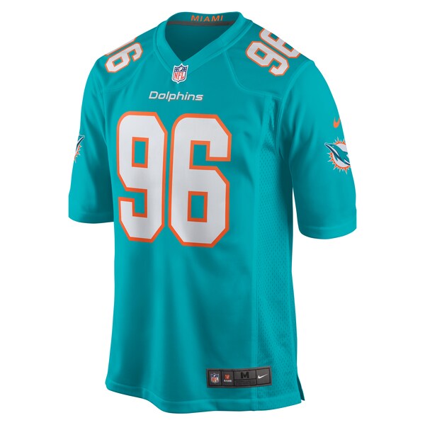 Justin Zimmer Miami Dolphins Nike Home Game Player Jersey - Aqua - Image 2