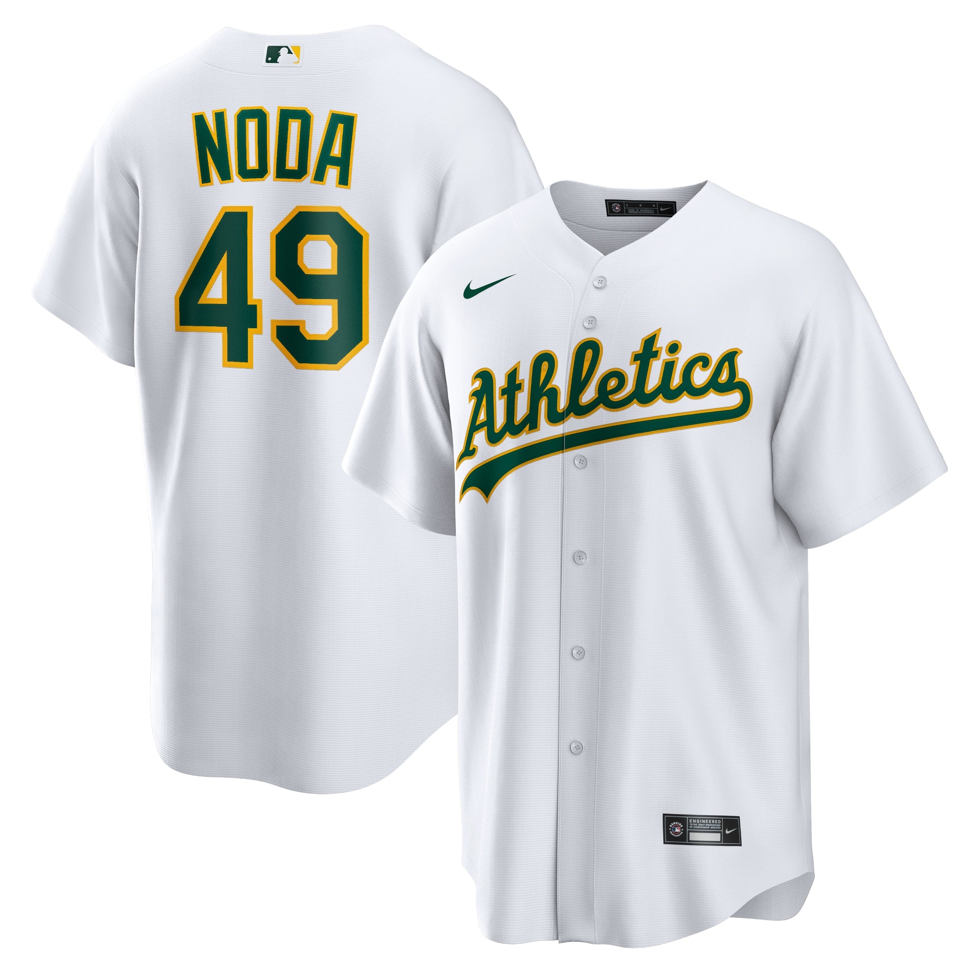 Ryan Noda Oakland Athletics Nike Alternate Replica Jersey - Kelly Green/White - Image 6