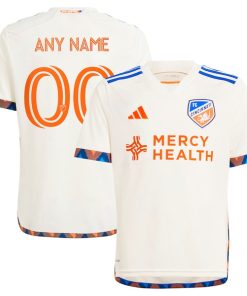 FC Cincinnati adidas Youth 2024 The Canvas Kit Replica Custom Jersey - White