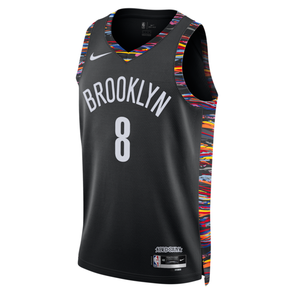 Egor D?min Brooklyn Nets Nike Unisex 2025/26 Swingman Jersey - City Edition - Black - Image 2