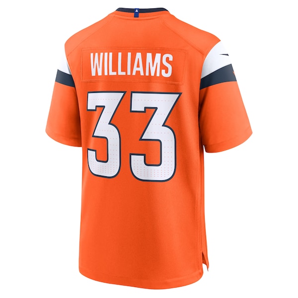 Javonte Williams Denver Broncos Nike Game Jersey - Orange - Image 4