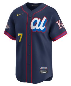 Alternative view of Bobby Witt Jr. American League Nike 2025 MLB All-Star Game Limited Player Jersey - Navy