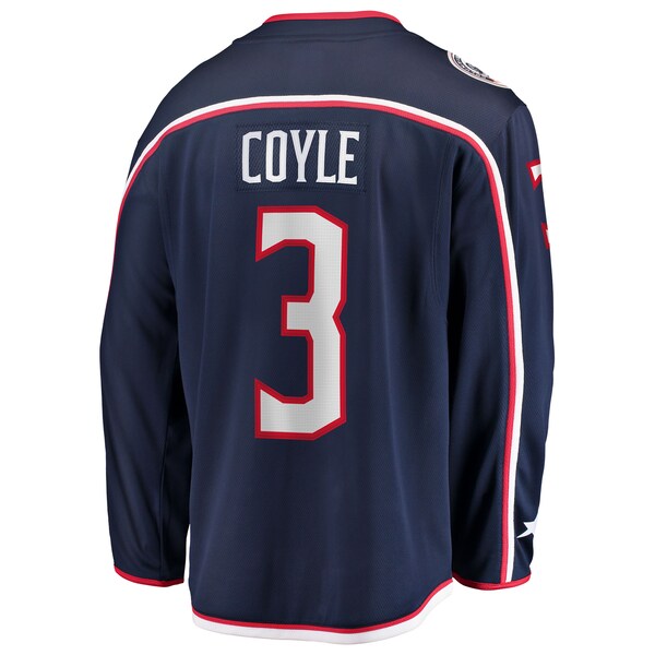 Charlie Coyle Columbus Blue Jackets Home Breakaway Jersey - Navy - Image 3