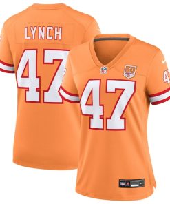Alternative view of John Lynch  Tampa Bay Buccaneers Nike Women's 50th Season Game Jersey - Creamsicle/Red