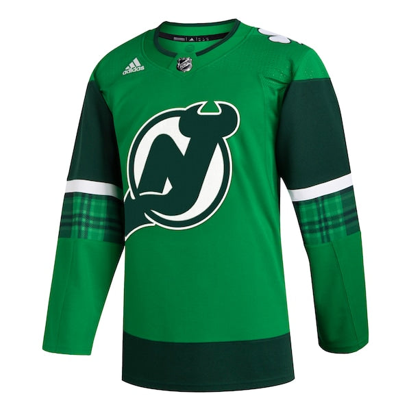 New Jersey Devils adidas 2023 St. Patrick's Day Primegreen Authentic Jersey - Kelly Green - Image 2