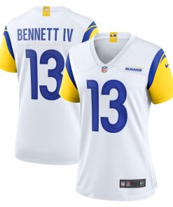 Stetson Bennett Los Angeles Rams Nike Women's Team Game Jersey - White