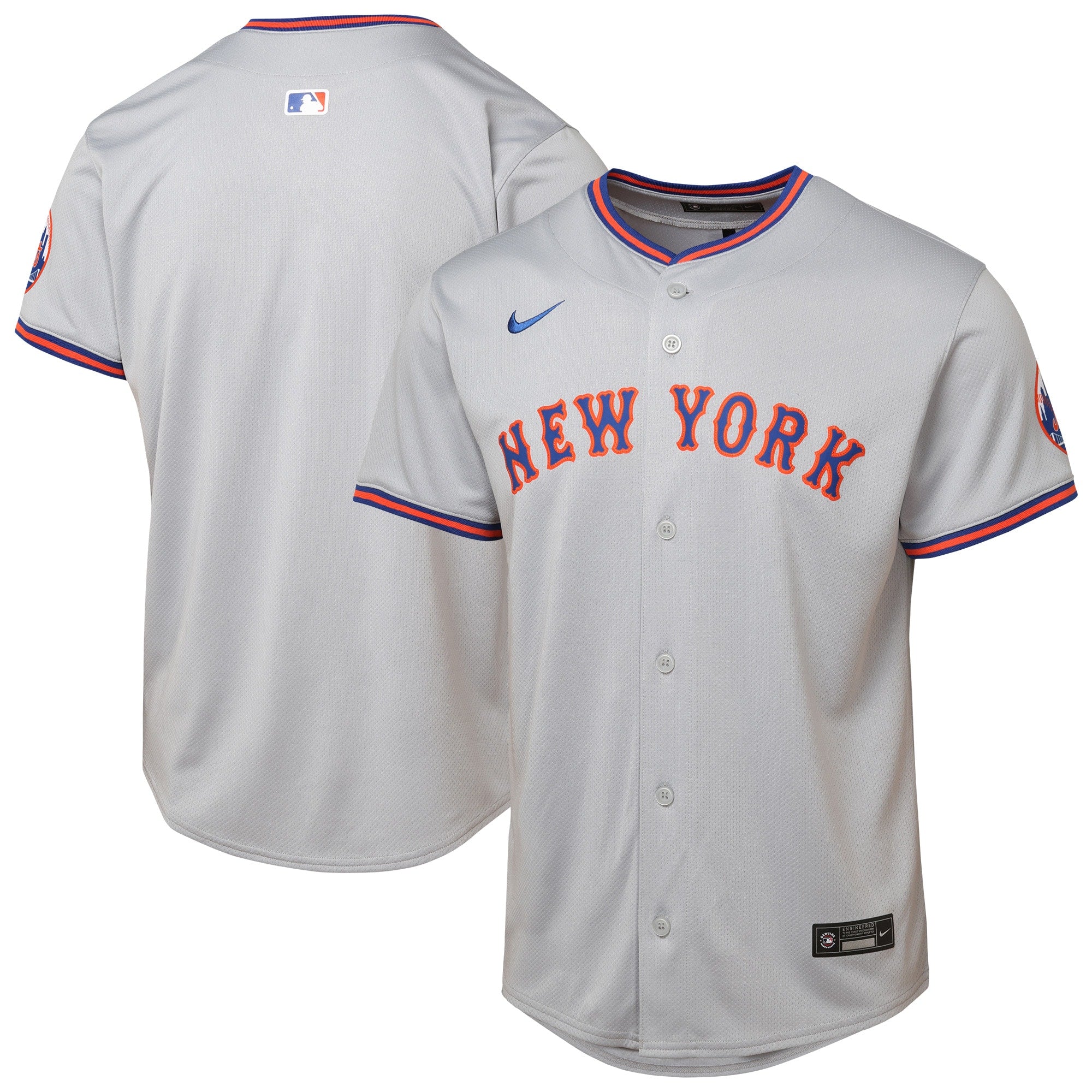 New York Mets Youth Limited Jersey - Royal/Gray - Image 5
