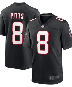 Alternative view of Kyle Pitts Atlanta Falcons Nike Alternate Game Jersey - Red/Black