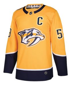 Alternative view of Roman Josi Nashville Predators adidas Home Authentic Player Jersey - Gold