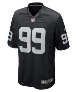 Alternative view of Nesta Jade Silvera Las Vegas Raiders Nike Team Game Jersey -  Black