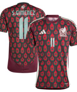Santiago Gim¨¦nez Mexico National Team adidas 2024 Home Replica Player Jersey - Green