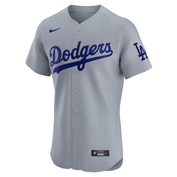 Los Angeles Dodgers Nike Alternate Vapor Premier Elite Patch Jersey - Gray - Image 2
