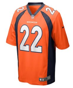 Alternative view of Kareem Jackson Denver Broncos Nike Game Jersey - Orange