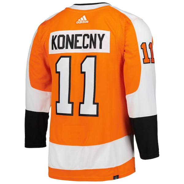 Travis Konecny Philadelphia Flyers adidas Home Primegreen Authentic Player Jersey - Orange - Image 3