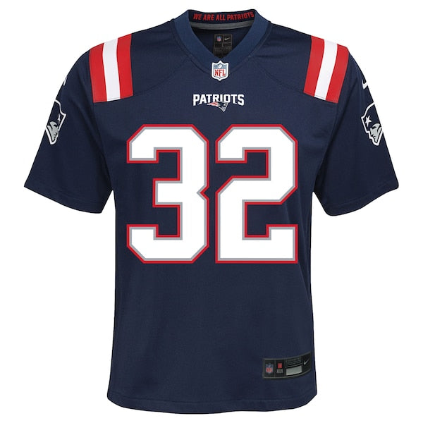TreVeyon Henderson New England Patriots Nike Youth Team Game Jersey - Navy - Image 2