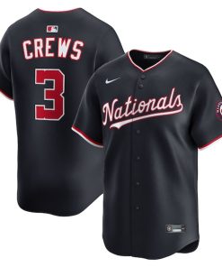 Dylan Crews Washington Nationals Nike Alternate Limited Jersey - Navy/White