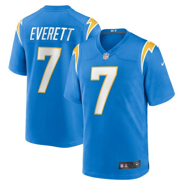 Gerald Everett Los Angeles Chargers Nike Player Game Jersey - Powder Blue/White - Image 2