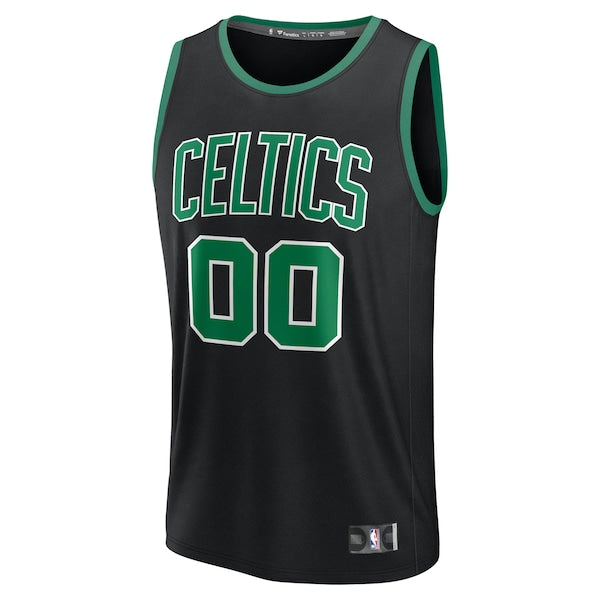 Boston Celtics Fast Break Custom Jersey - Statement Edition - Black/White/Kelly Green - Image 3