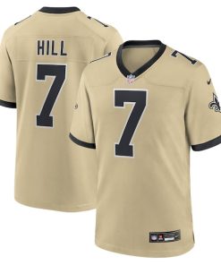 Alternative view of Taysom Hill New Orleans Saints Nike Gameday Golds Alternate Game Player Jersey - Gold/Black