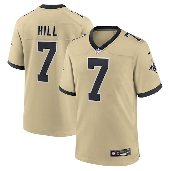 Taysom Hill New Orleans Saints Nike Gameday Golds Alternate Game Player Jersey - Gold/Black - Image 2