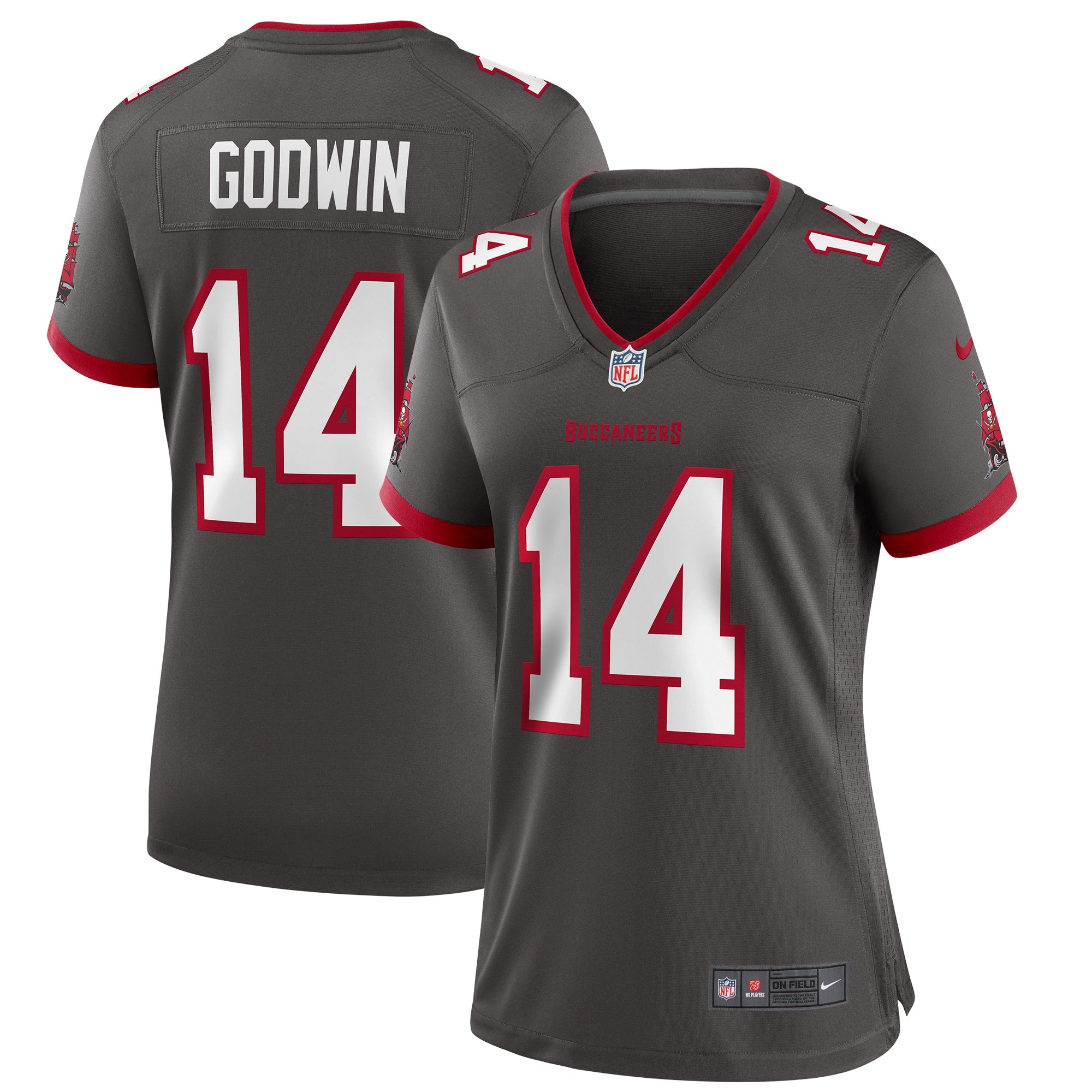Chris Godwin Tampa Bay Buccaneers Nike Women's Game Player Jersey - Red/Pewter - Image 5
