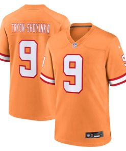 Alternative view of Joe Tryon-Shoyinka Tampa Bay Buccaneers Nike Throwback Game Jersey - Orange/Red
