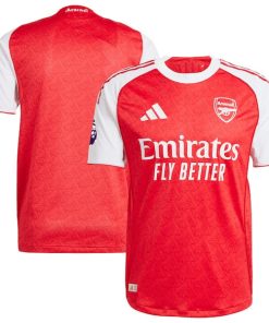 Alternative view of Arsenal adidas 2025/26 Home Authentic Jersey - Red/Blue