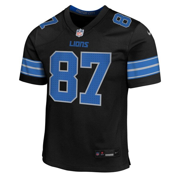 Sam LaPorta Detroit Lions Nike Youth Alternate Player Game Jersey - Black - Image 3