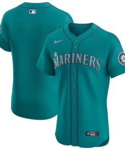Alternative view of Seattle Mariners Nike Alternate Vapor Premier Elite Patch Jersey - Aqua