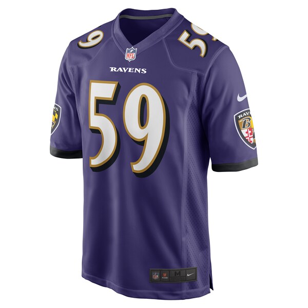 Malik Hamm Baltimore Ravens Nike Team Game Jersey - Purple - Image 2
