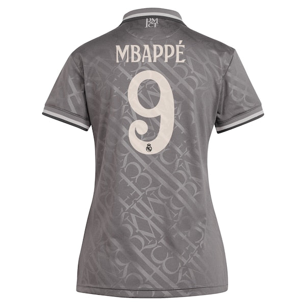 Kylian Mbapp¨¦ Los Merengues adidas Originals Women's 2024/25 Third Replica Player Jersey - Charcoal - Image 3