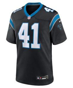 Alternative view of Spencer Brown Carolina Panthers Nike Team Game Jersey - Black