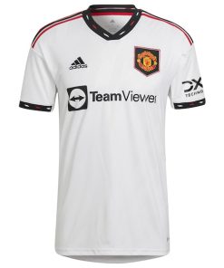 Alternative view of Manchester United adidas 2022/23 Away Blank Replica Jersey - White