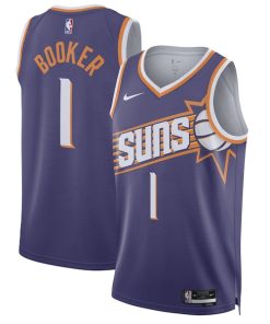 Devin Booker Phoenix Suns Nike Unisex Swingman Jersey - Icon Edition - Purple/White