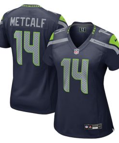 DK Metcalf Seattle Seahawks Nike Women's Team Game Jersey - College Navy
