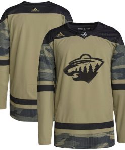 Minnesota Wild adidas Military Appreciation Team Authentic Practice Jersey - Camo