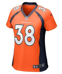 Alternative view of Devon Key Denver Broncos Nike Women's Team Game Jersey -  Orange
