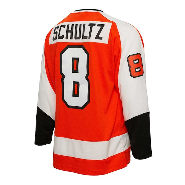 Dave Schultz Philadelphia Flyers 1974/75 Blue Line Player Jersey - Orange - Image 4