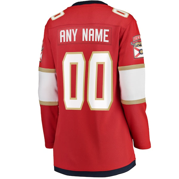 Florida Panthers Women's 2025 Stanley Cup Champions Breakaway Custom Jersey - Red - Image 3