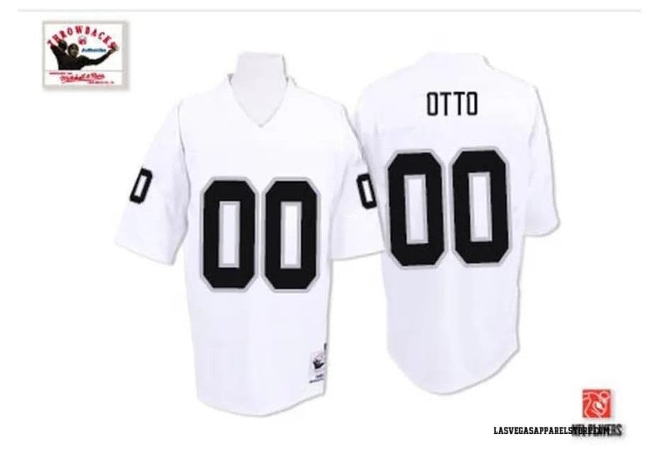 Jim Otto Oakland Raiders NFL Pro Line Retired Player Replica Jersey - Black/White - Image 6