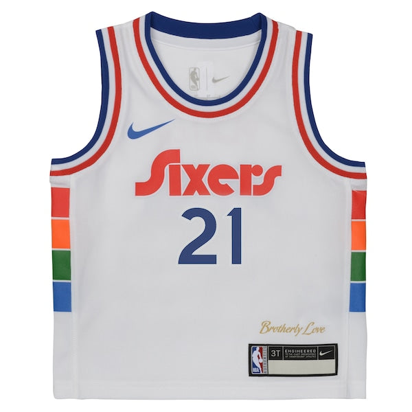 Joel Embiid Philadelphia 76ers Nike Toddler 2024/25 Swingman Player Jersey - City Edition - White - Image 2