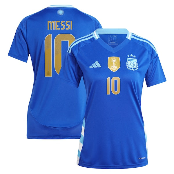 Lionel Messi Argentina National Team adidas Women's 2024 Away Replica Player Jersey - Blue/White - Image 2